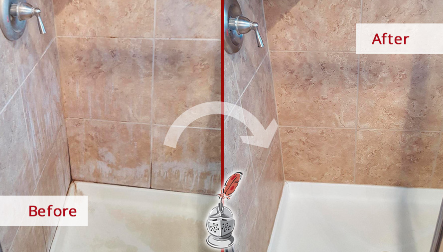 Image of a Shower After Remarkable Caulking Services in Highland Park 