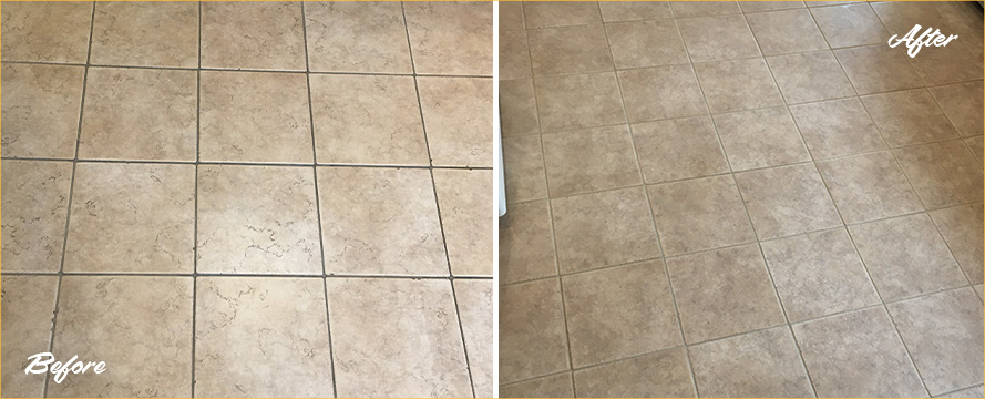 Floor Beautifully Restored by Our  Professional Tile and Grout Cleaners in Dallas, TX
