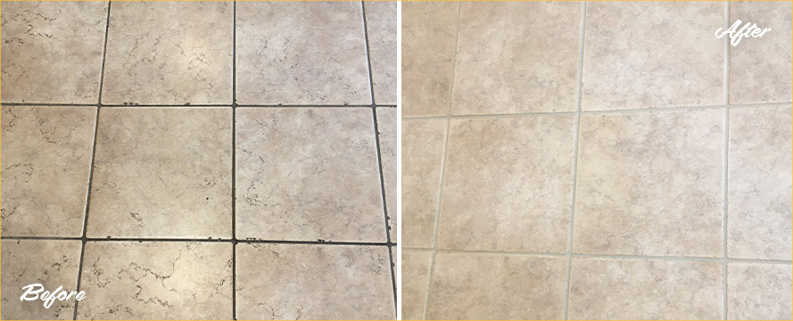 Floor Restored by Our  Professional Tile and Grout Cleaners in Dallas, TX