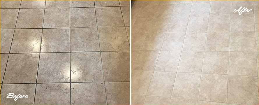 Floor Expertly Restored by Our  Professional Tile and Grout Cleaners in Dallas, TX