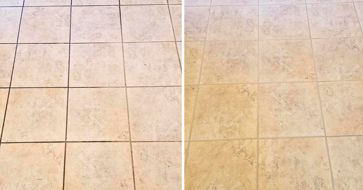 Our Techs Delivered the Best Tile Cleaning To Revamp This Kitchen Floor