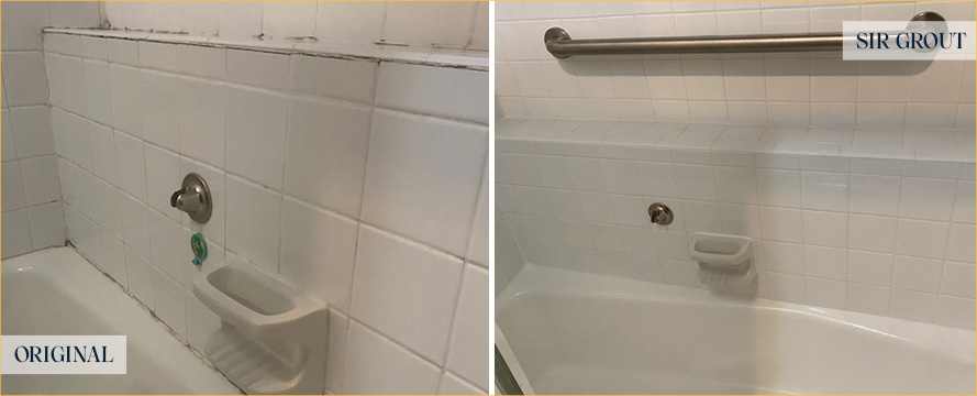 Shower Before and After Our Superb Caulking Services in Rockwall, TX