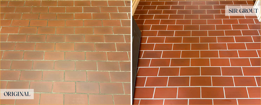 Floor Before and After a Flawless Tile Cleaning in Dallas, TX