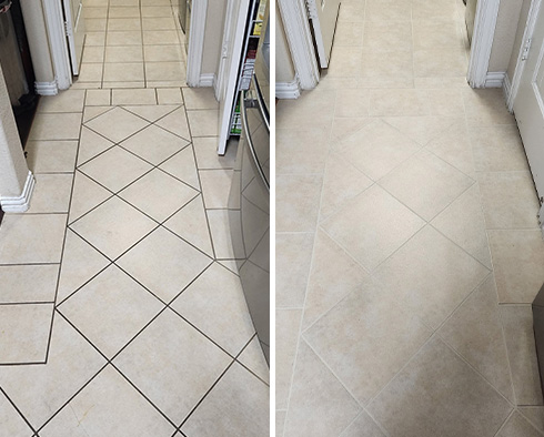 Floor Restored by Our Tile and Grout Cleaners in Dallas, TX