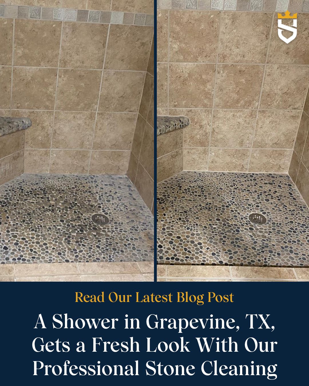 A Shower in Grapevine, TX, Gets a Fresh Look With Our Professional Stone Cleaning