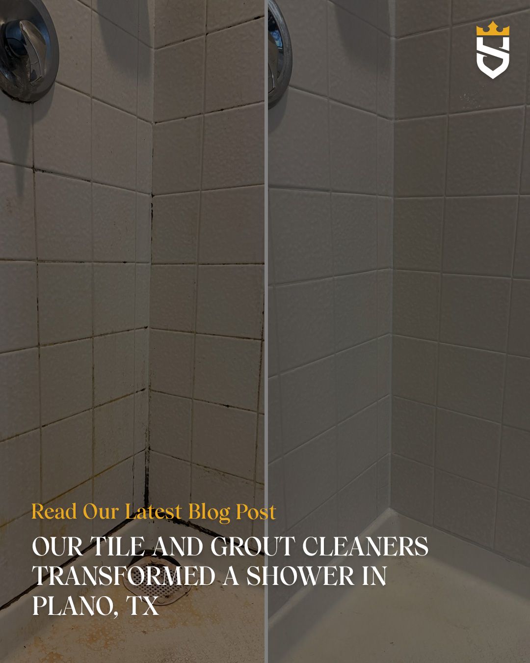 Our Tile and Grout Cleaners Transformed a Shower in Plano, TX