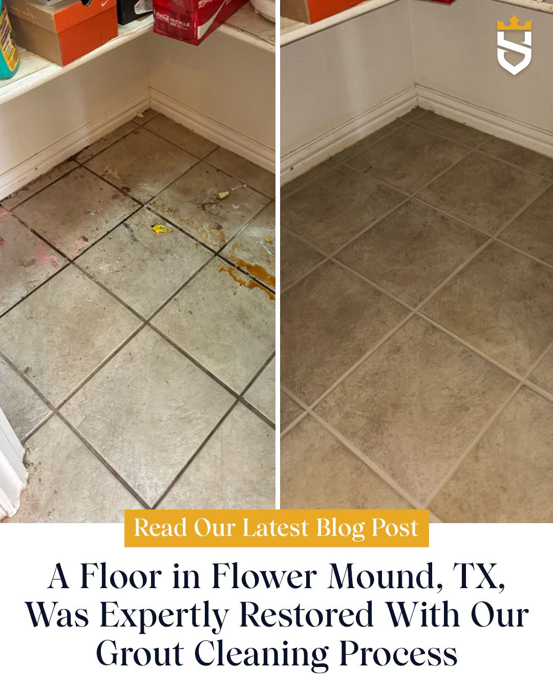 A Floor in Flower Mound, TX, Was Expertly Restored With Our Grout Cleaning Process