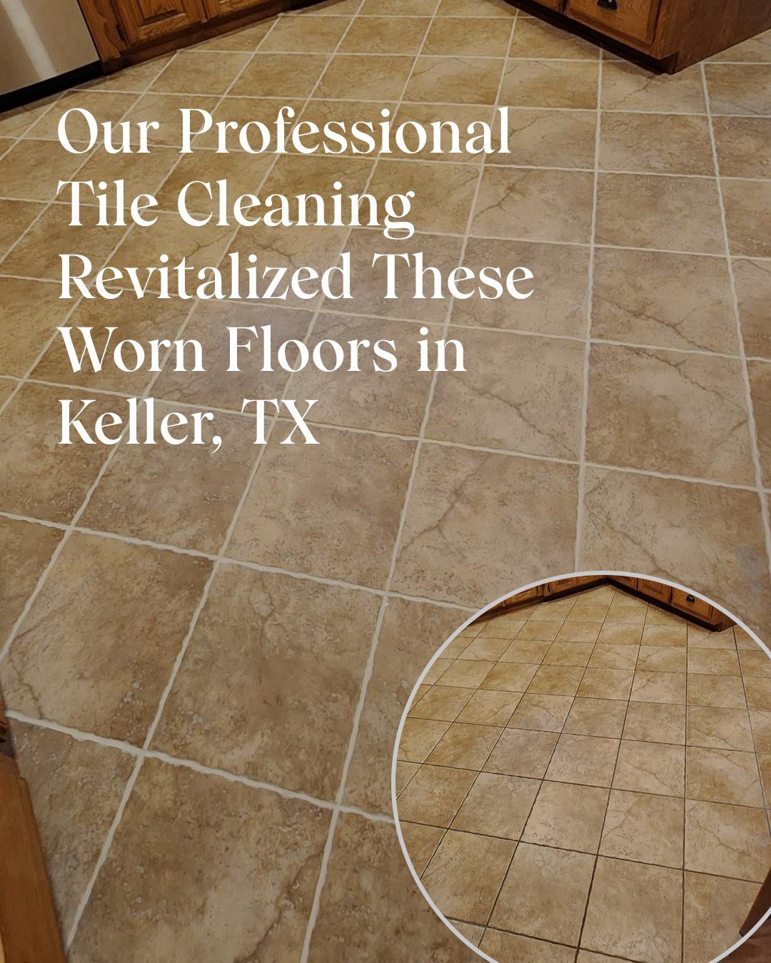Our Professional Tile Cleaning Revitalized These Worn Floors in Keller, TX